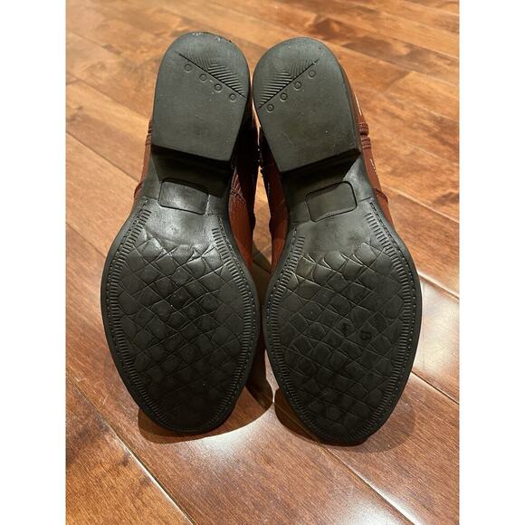 Sterling River Womens 6.5 Brown Embroidered R-Toe Western Cowgirl Boots Booties - Picture 5 of 10